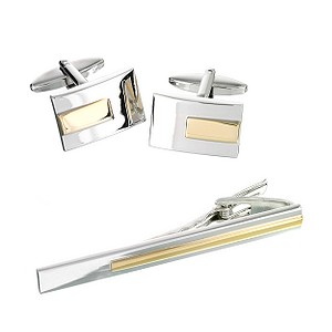 cufflink and tie clip