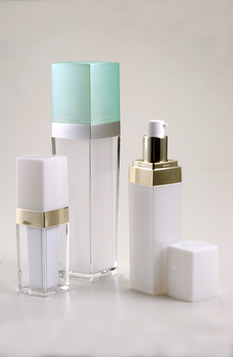 Plastic double wall square bottle-Peridot Series