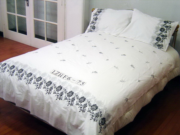 embroidery duvet cover