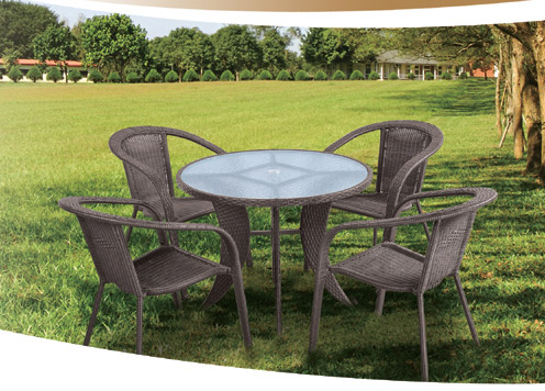 Rattan dining set, PE wicker cafe table&chair