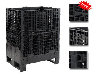 plastic foldable and collapsible pallet containers