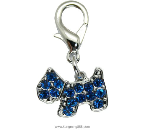 coloured diamond dog  pendant DZ20-49-(2)