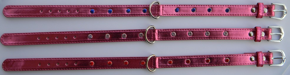 Rhinestone rivet Dog collar