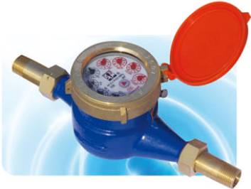 Single-jet wet-dial type water meter