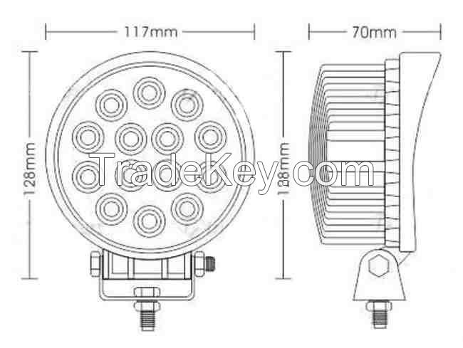 39W Epistar LED Chip Spotlight for 4x4 Machine Offroad Motorcycle No.Z