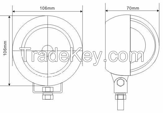 25W Round White LED Working Light No.TRH-GRT-045