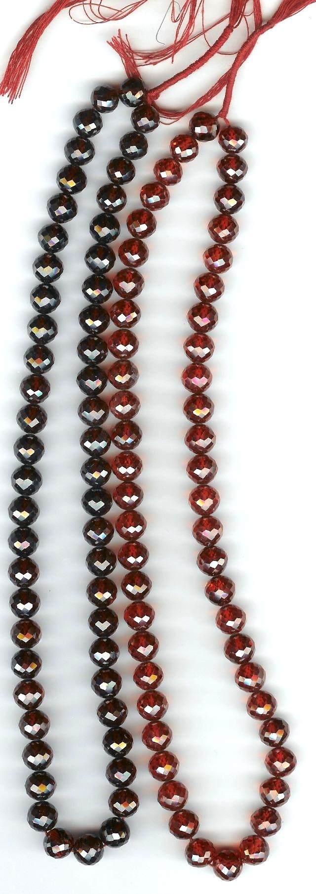 Garnet Color CZ necklace