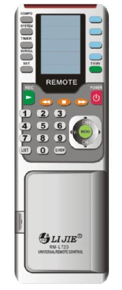 LCD universal remote control