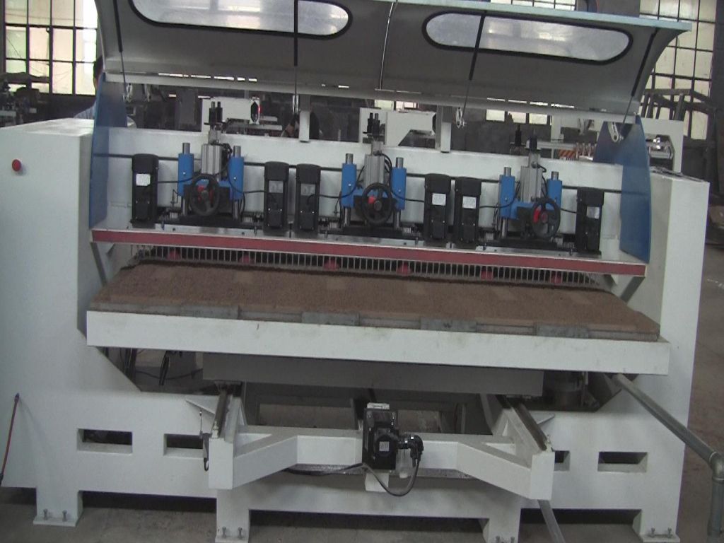 CNC multi spindle drilling machine for making acoustic panel holes