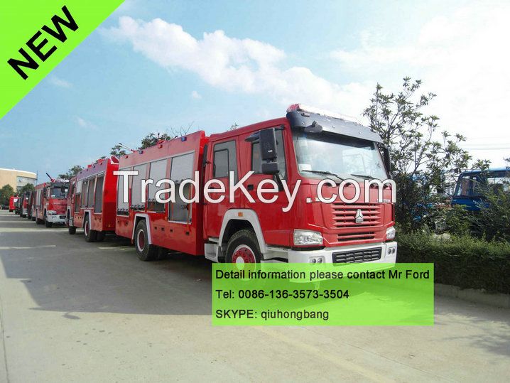 HOWO 4x2 red fireman vehicle rescue vehicles firetruck howo fire truck water tank-foam fire fighting truck 0086-13635733504
