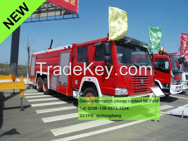 Howo 4x2 Red Fireman Vehicle Rescue Vehicles Firetruck Howo Fire Truck Water Tank-foam Fire Fighting Truck 0086-13635733504