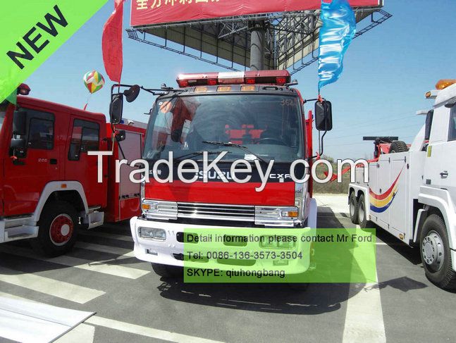 Isuzu 4x2 Fire Fighting Trucks With 8, 000 Litres Water Tank