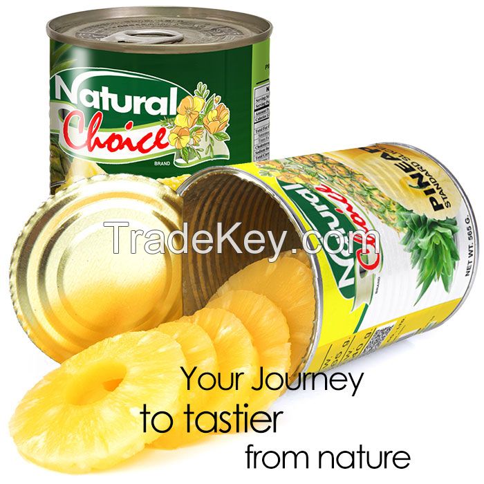 Canned Pineapple standard Slices in L/S, H/S or in Natural Juice 20 oz. (565 g.)