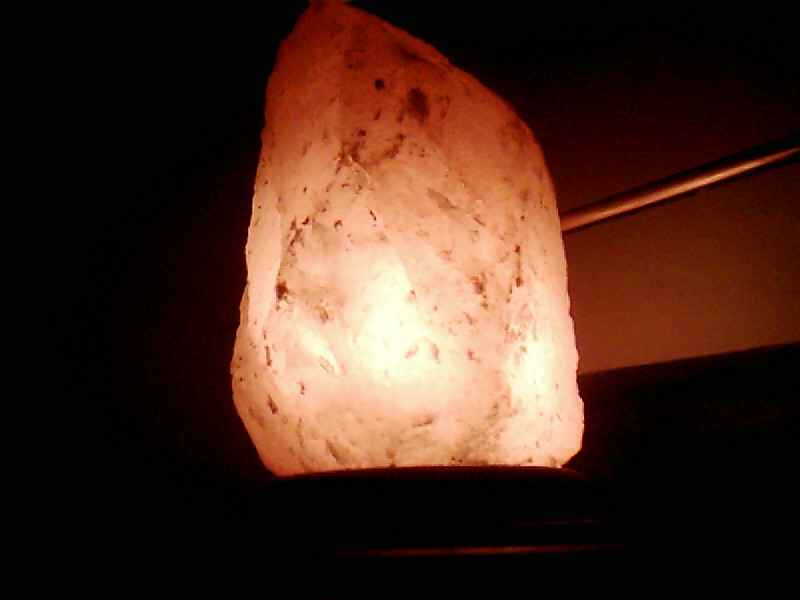 Natural Rock Salt Lamp & candle holder