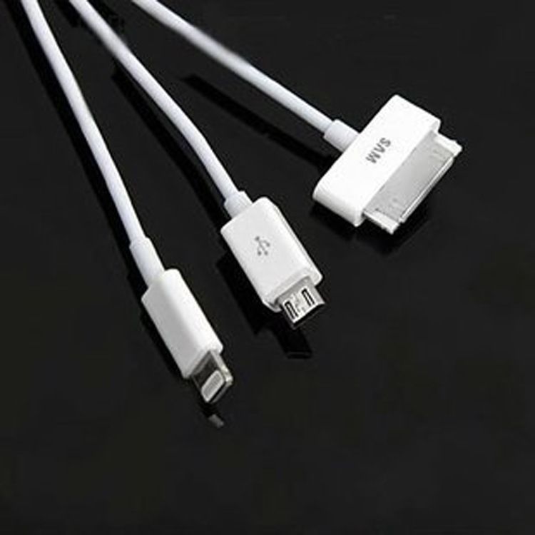3 in 1 usb data cable for iphone5 iphone4 samsung