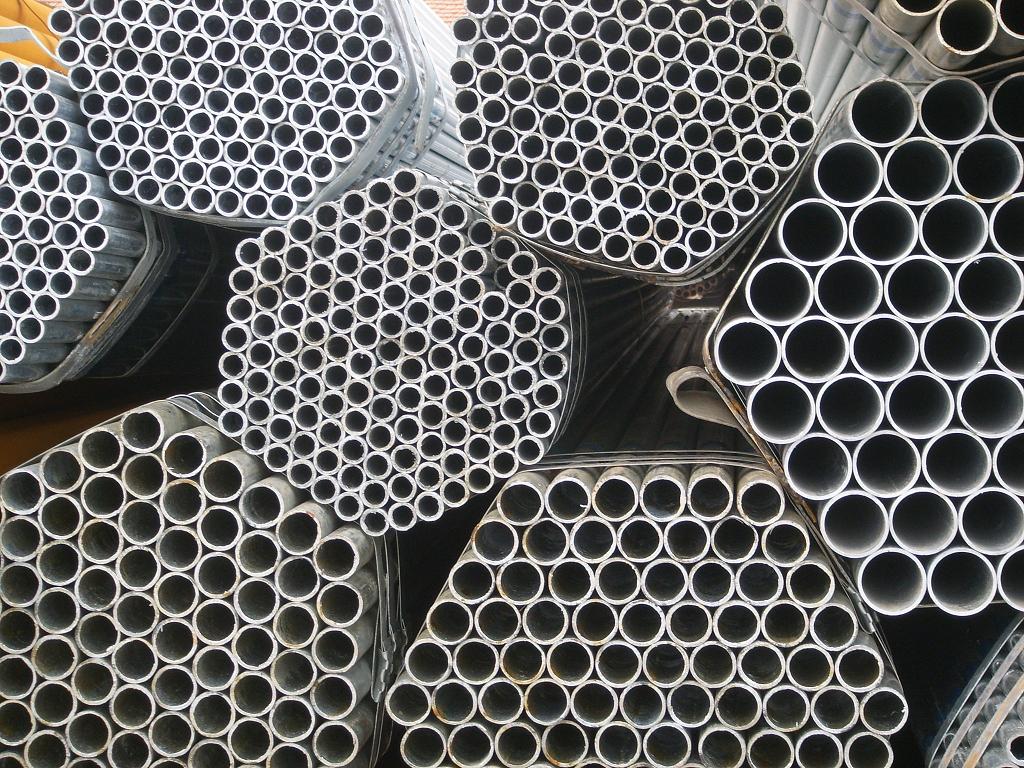 plain steel galvanized pipes
