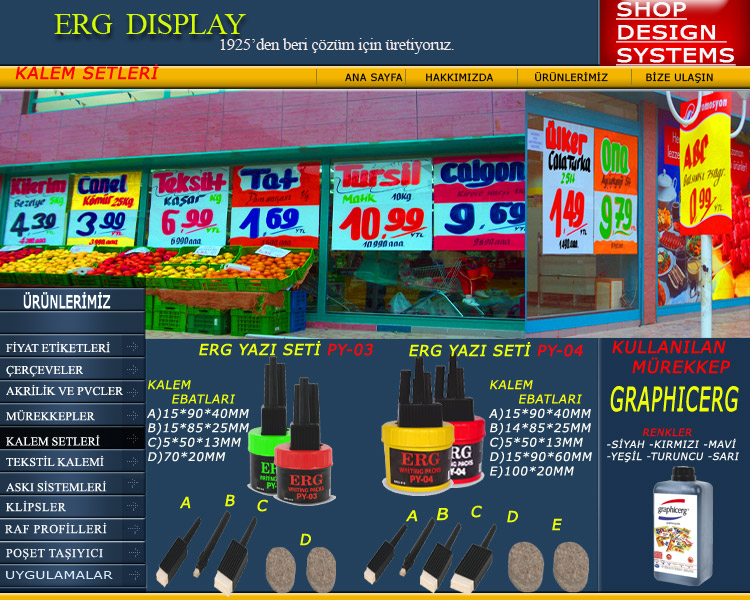 poster pencil,ergdisplay supermarket market ve magaza ekipmanlari
