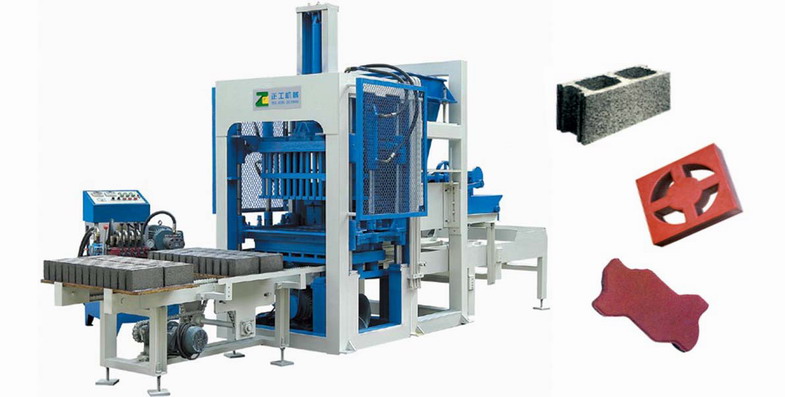 QT4-20, Semi-Automatic Concrete Brick Making Plant