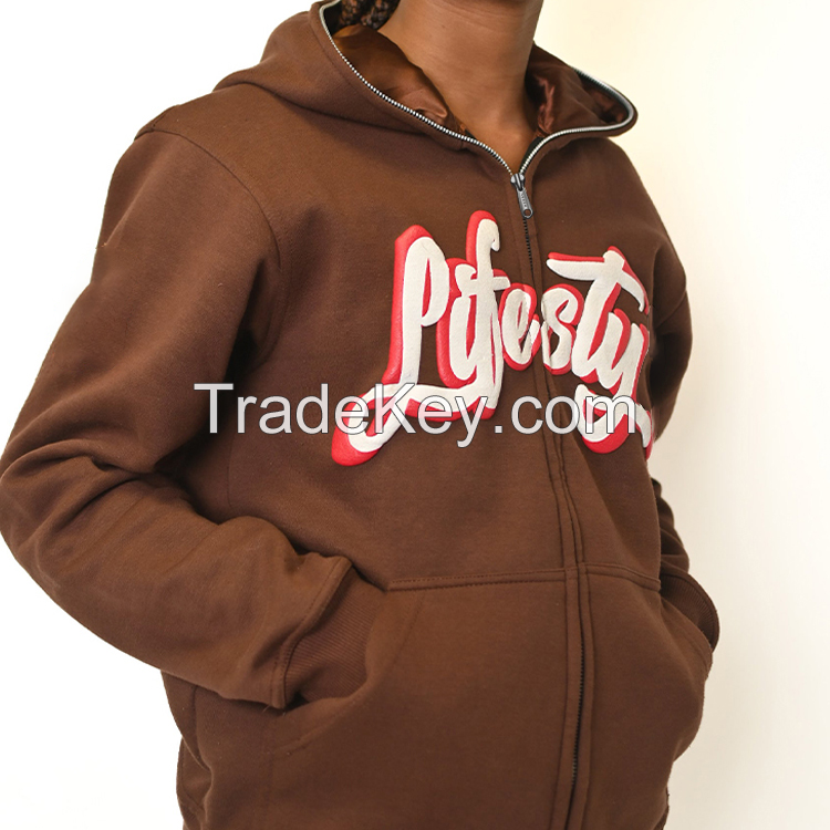 Men's &amp; Women Zip Up Hoodies With Customized Logo Hoodies