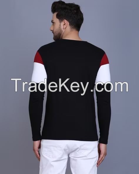 Crew-Neck Men Long sleeve t-shirts The casual Custom Long sleeve t-shirts Organic 100% Cotton