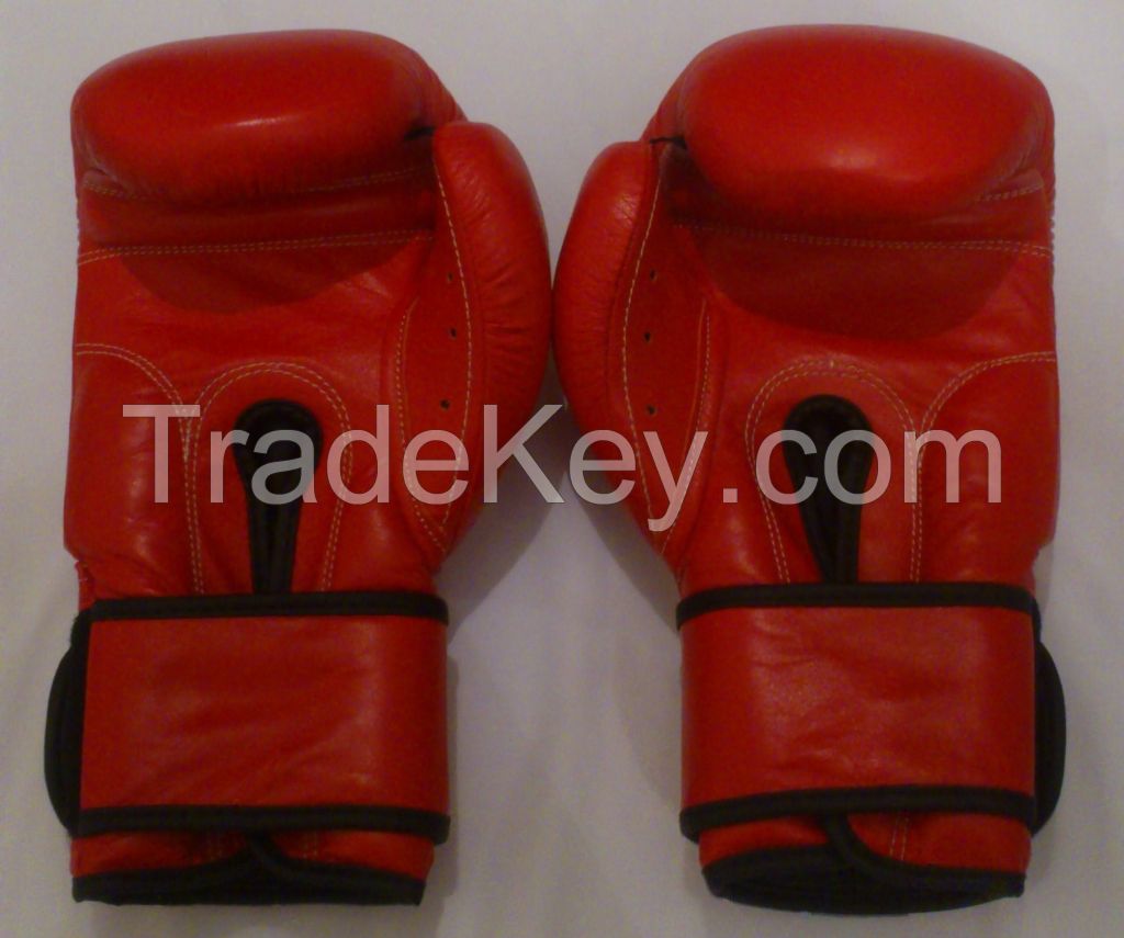 ASHWAY High Quality Genuine Leather 16 OZ Boxing Gloves