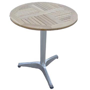 Aluminium wooden table