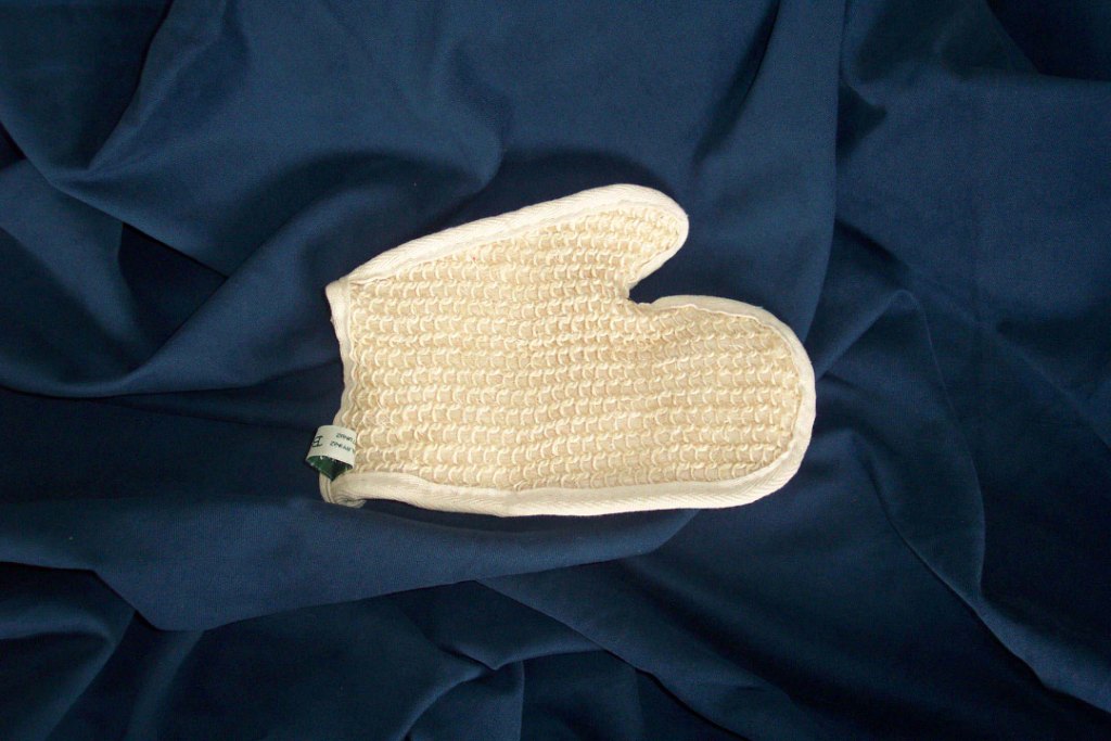 Sisal Mitten with terry, with thumb