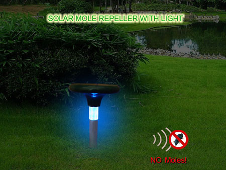 solar mole repeller with LED