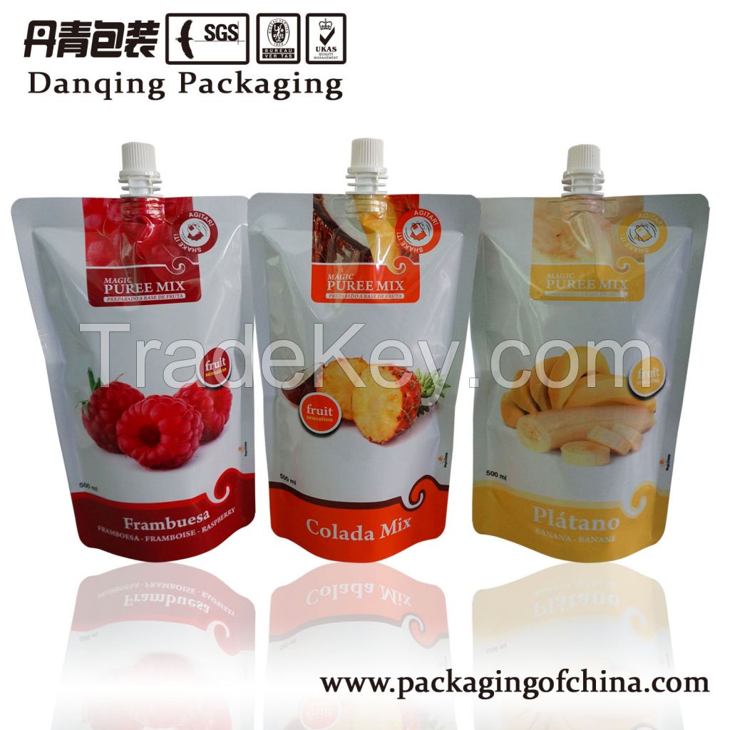 High Quality Plastic Doypack, Alumium Foil Packaging Bags, Stand Up Pouch with Spout D002