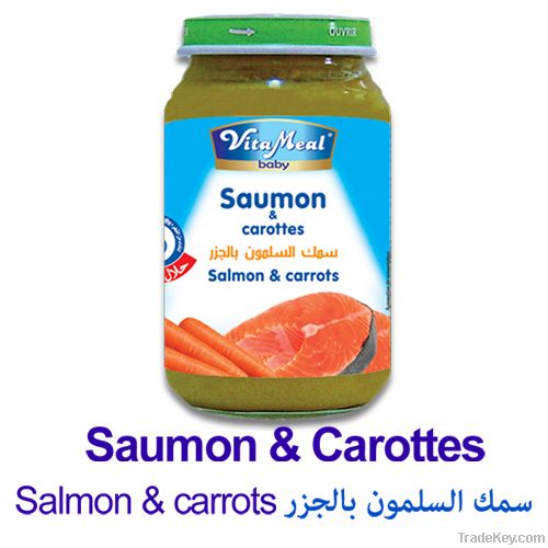 rice hake/ salmon and carrots/ paella