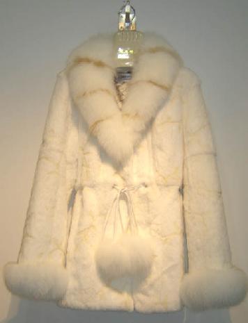 fox collar rabbit fur coats