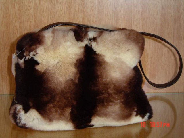 fur handbag