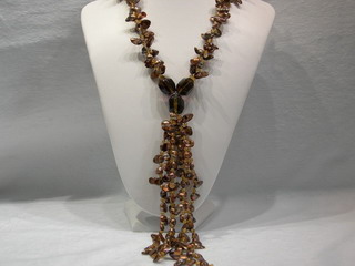 Popular two strands twisted pearl necklace