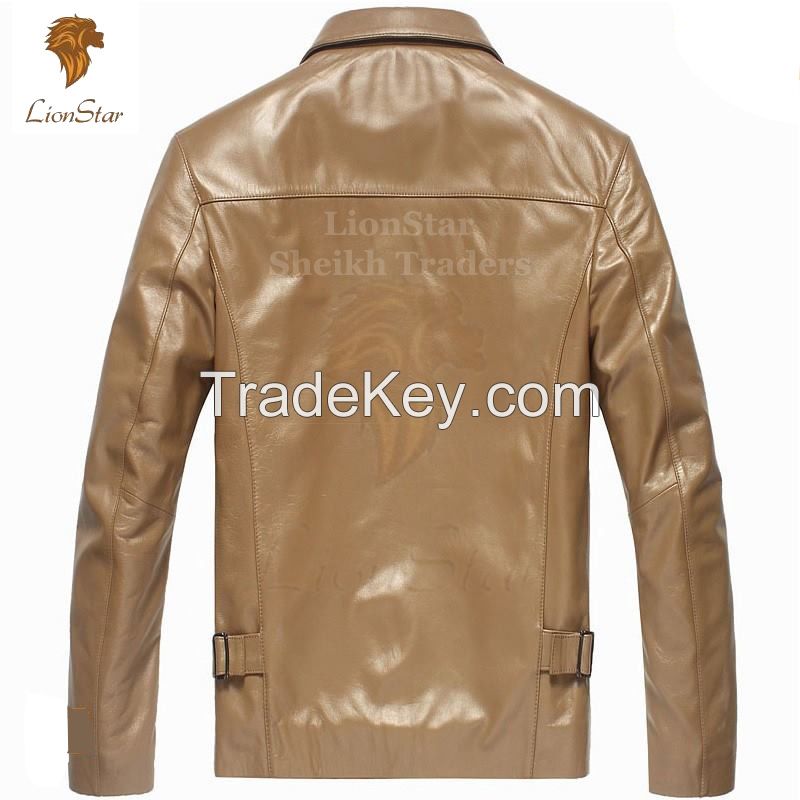 Stylish Top Quality Beautiful Men's Real Leather Fashion Coat/Jacket Slim Fit