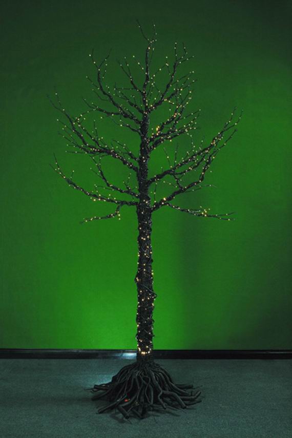 Optical fiber twig tree (black)