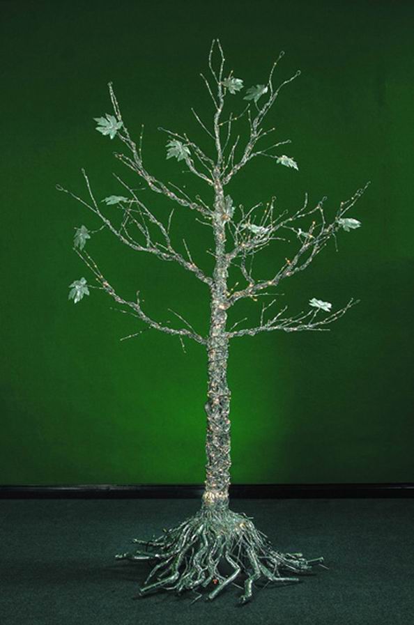 optical fiber twig tree (silver)