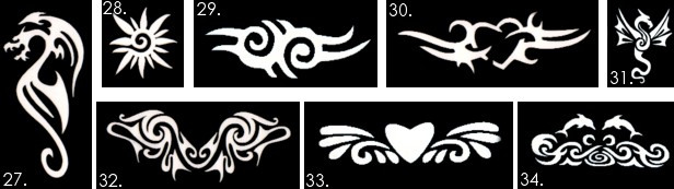 Temporary Tattoo Stencils