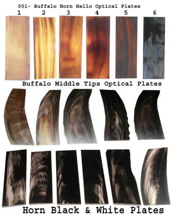 Water Buffalo Horn Hello Optical Plates