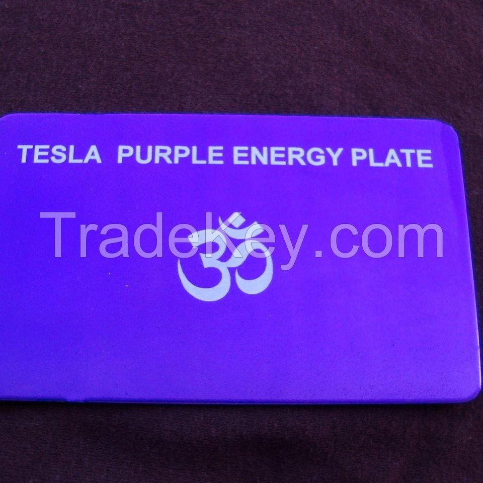 Purple Energy Healing Plate Post card size