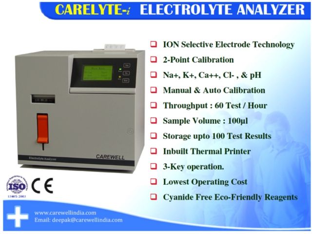 CARELYTE  Electrolyte Analyzer