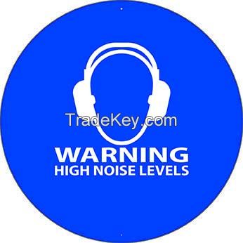 Noise-activated warning sign 