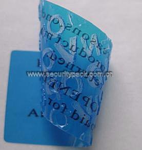 non residue tamper evident security label printing material