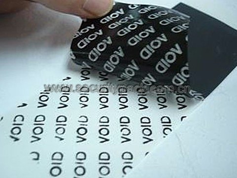 low residue tamper evident security labels