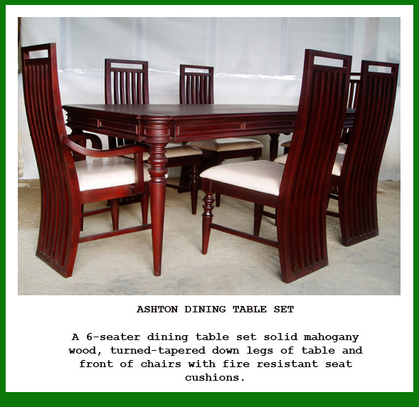 Ashton rect. dining table set