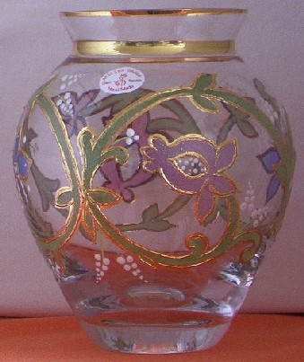 Crystal Vase With Flower Motif