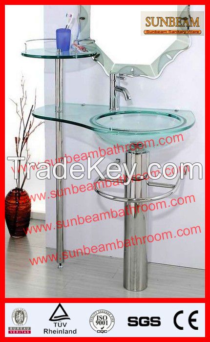 CE5 glass wash basin/bathroom sink/bathroom basin/glass vanity/glass furniture