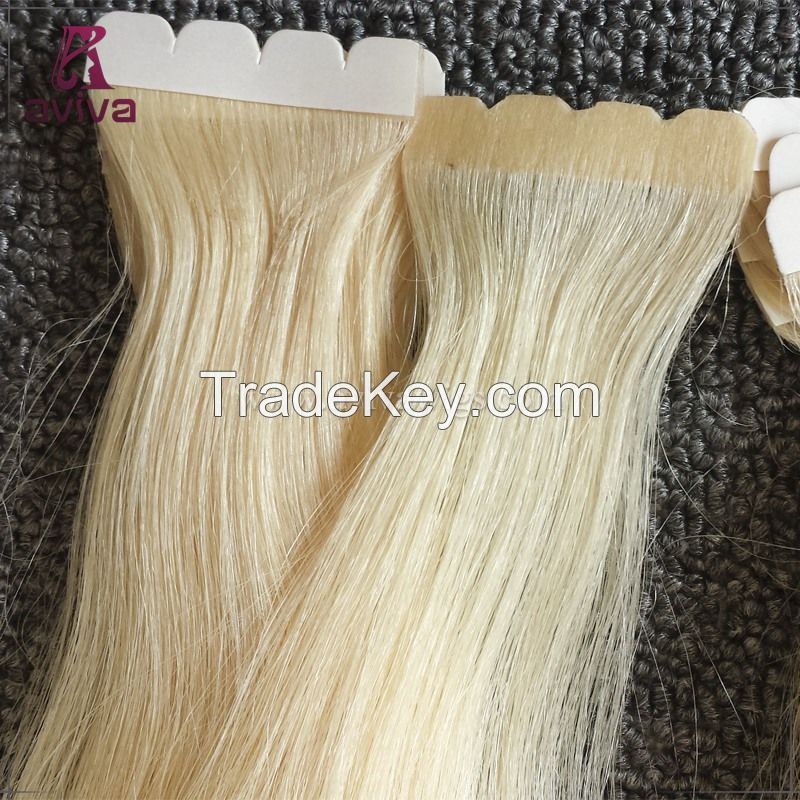 Full Cuticle Virgin Remy Seamless Skin Weft Tape Hair Extension