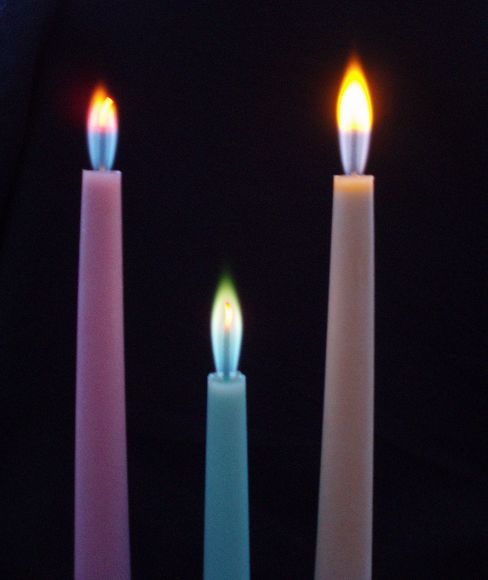 color flame candle---- taper candle