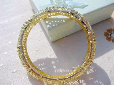 18k gold plated chain bangle jewelry