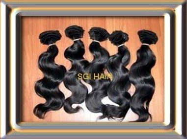 Machine weft virgin indian remy single drawn hair extensions